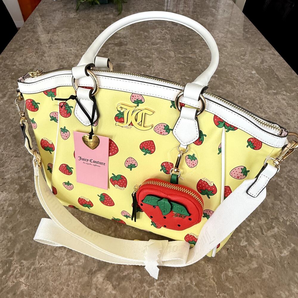 Juicy Couture Sweet N Juicy FR Tote Strawberry Yellow - Picture 3 of 10